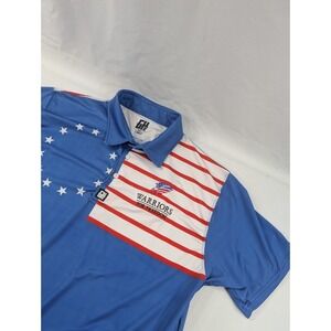 Greater Half Performance American Flag Warriors For Freedom Shirt Pull Over Larg